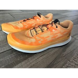 Salomon Ultra Glide Men's Trail Running Shoes Quicklace Orange Size 13